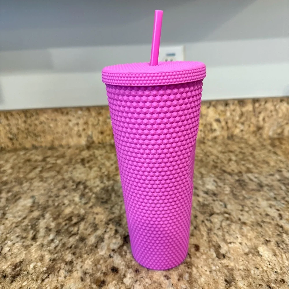 NWT Starbucks Mexico Barney Purple Grape Matte Venti 24oz Studded Tumbler Cup